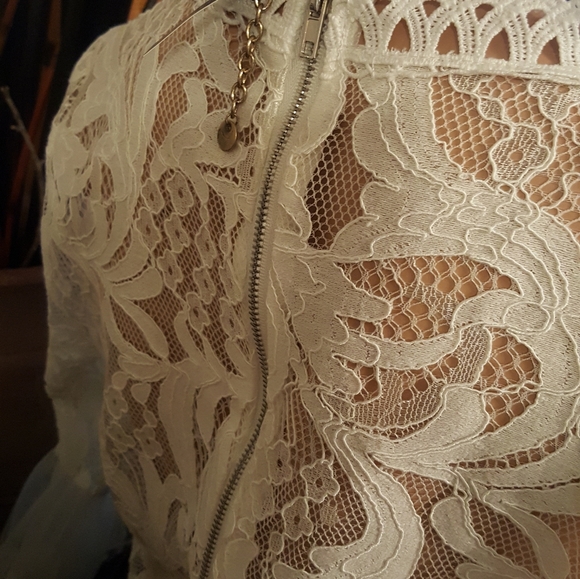 NWT BO HO WHITE LACE TOP MEDIUM - Picture 5 of 16